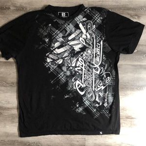 South Pole Men’s Large Black & WhiteTee